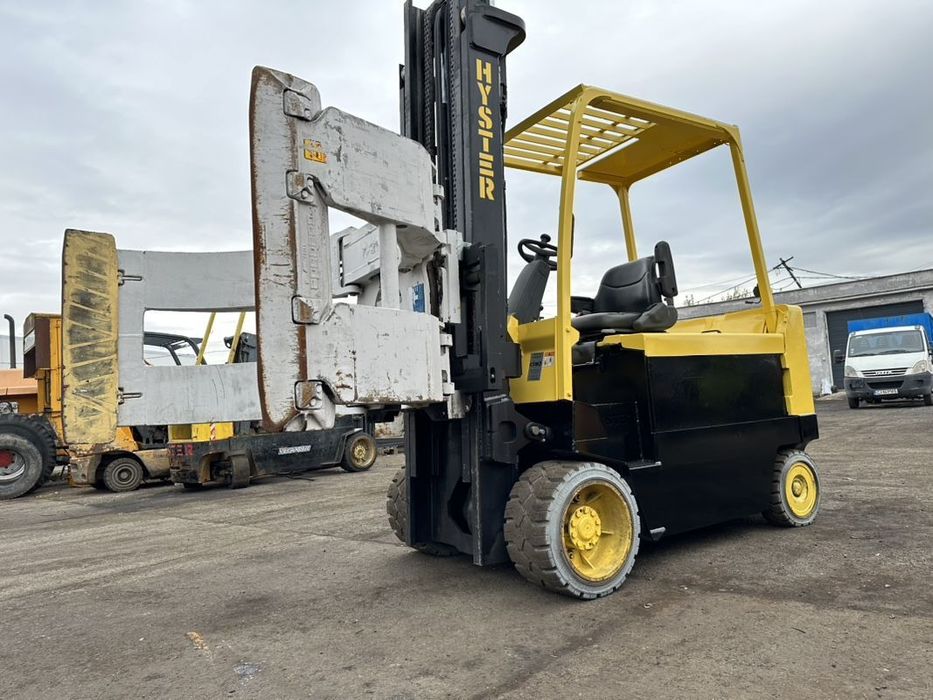 Hyster E 5.50 XL Stivuitor electric Hyster cu clamp /cleste pentru role R