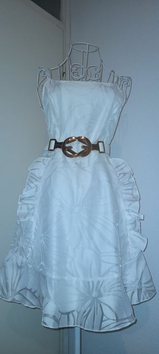 Rochie alba model floral