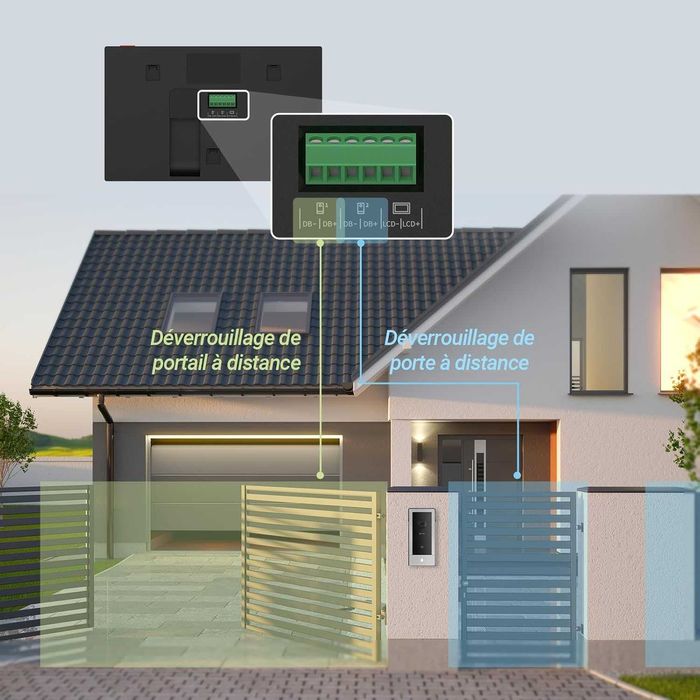 EZVIZ CP5 Видео звънец, 7-инч монитор,  двупосочно аудио,  WiFi