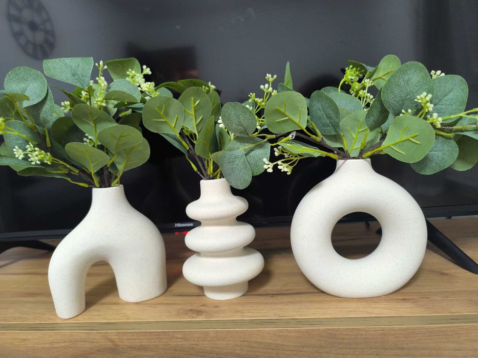 Set 3 vaze decorative, bej
