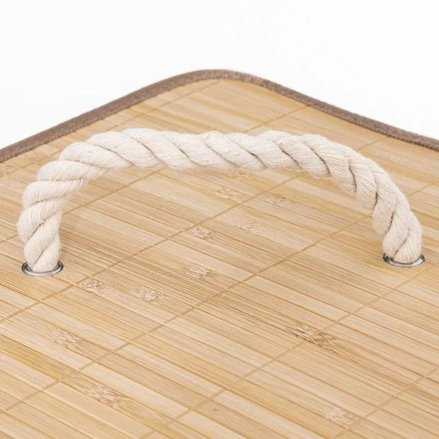 Бамбуков ъглов кош за пране