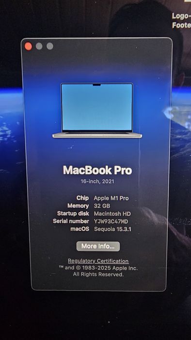 MacBook Pro 16 M1 PRO (2021)  512GB ca nou