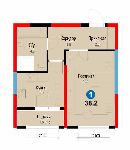 продается квартира возле метро, можно в Гос ипотеку под 18%