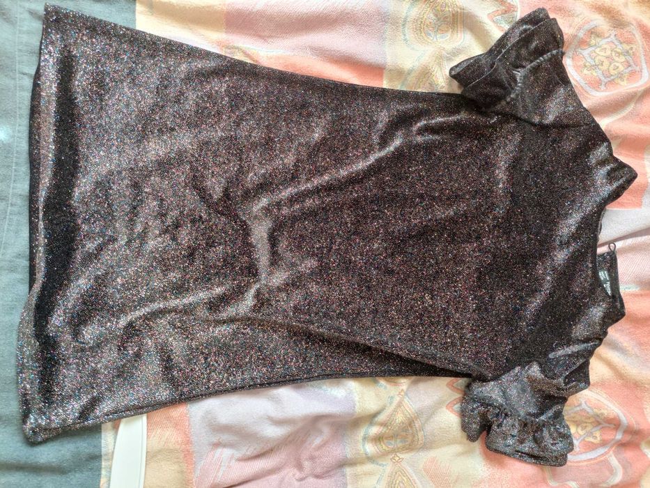 Rochie fete cu sclipici multicolor 9/12 ani