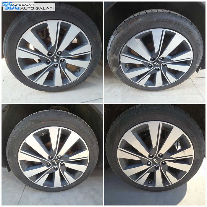 Set 4 Jante Janta Roata Roti Aluminiu 245 45 19 R19 Hyundai i40 2014 - 2019 PCD 5x114.3 CB 67.1 [Q9495]