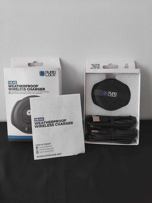 Quad Lock Wireless Waterproof Charging (Incarcator Moto Fara Cablu Impermeabil)