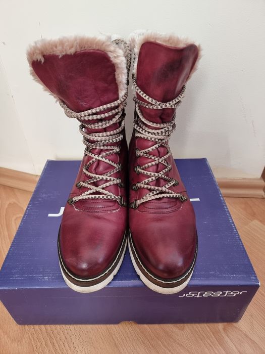 Дамси кожени боти, естествена кожа, 40 номер