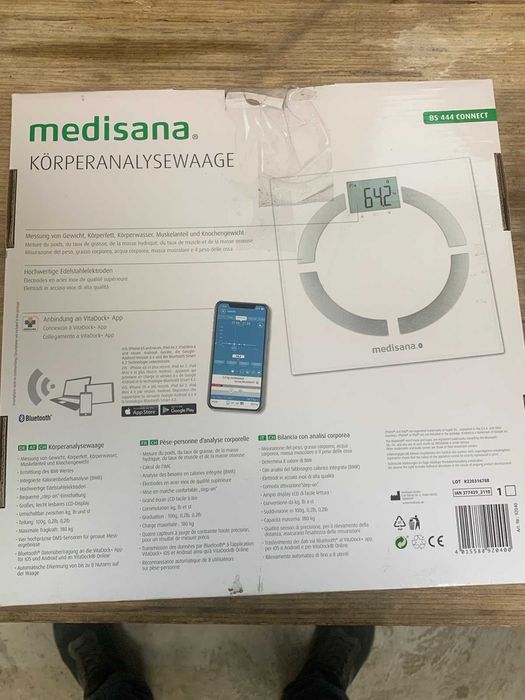 Кантар - анализатор Medisana BS 444 connect, Bluetooth, Електронен