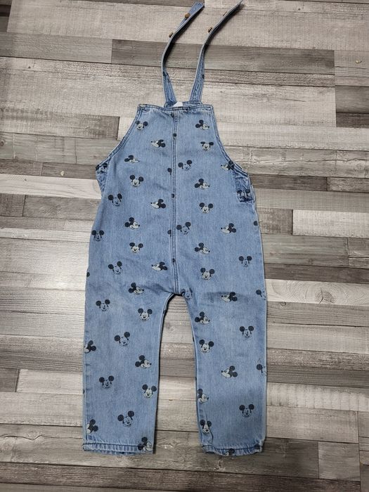 Salopeta HM mar. 98 cu Mickey Mouse, denim  bleu