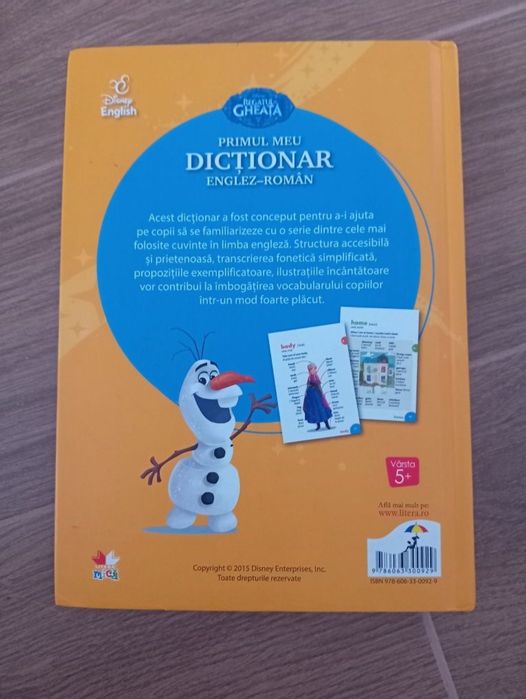 primul dictionar englez roman 500 cuvinte disney elsa regatul gheata