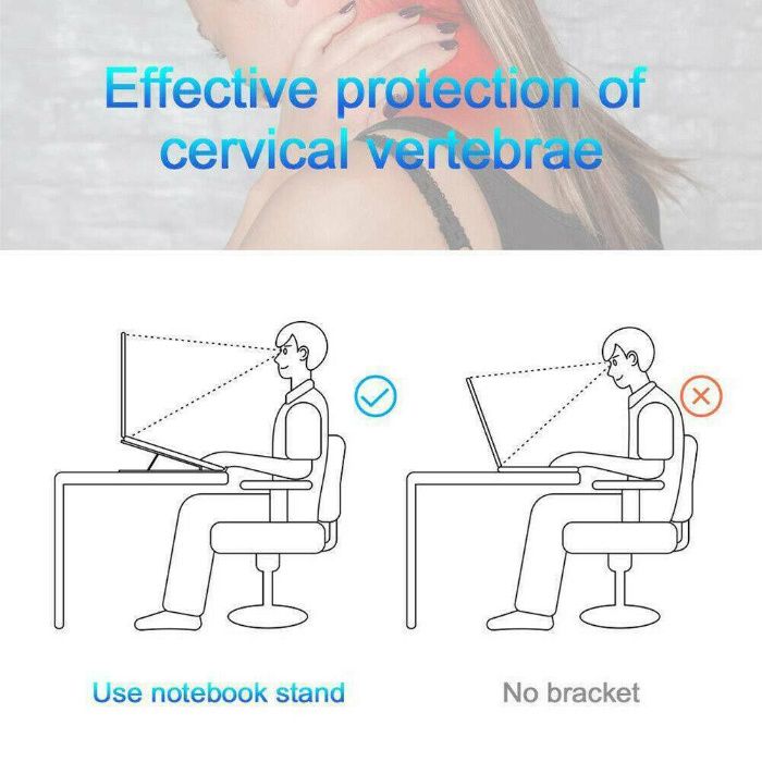 Suport laptop aluminiu rabatabil! Evita durerile de coloana! Nou!