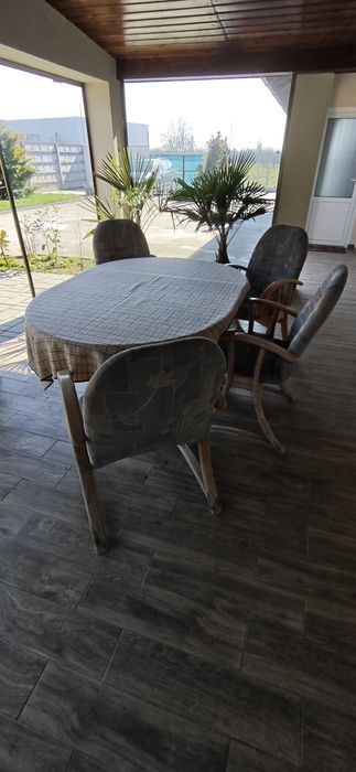 Set mobilier terasa lemn masiv.