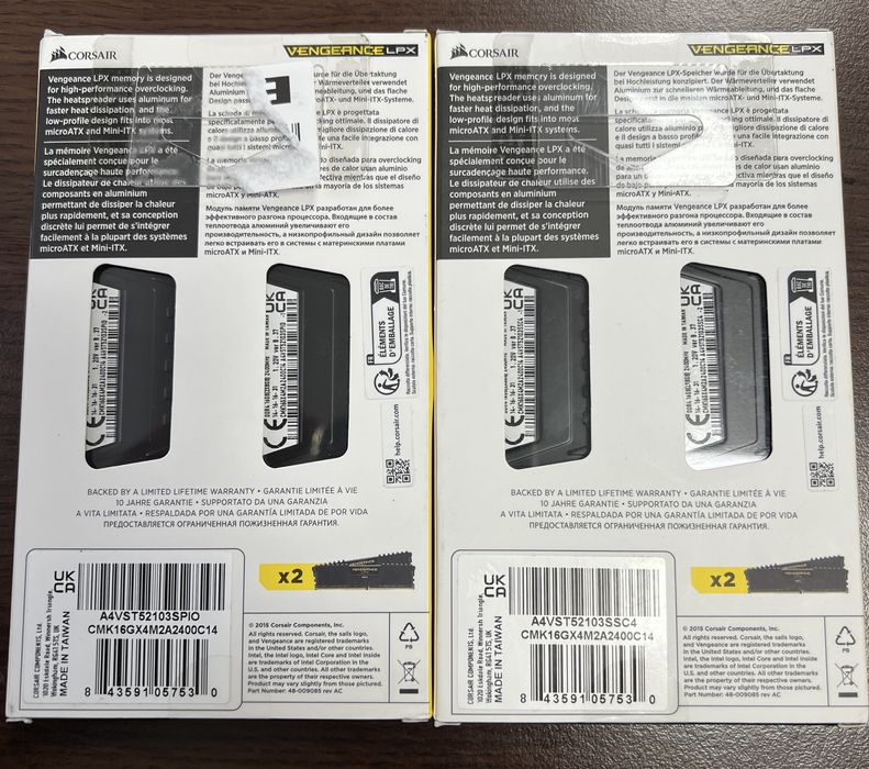 Ddr4 set 2x8gb Corsair 2400mhz