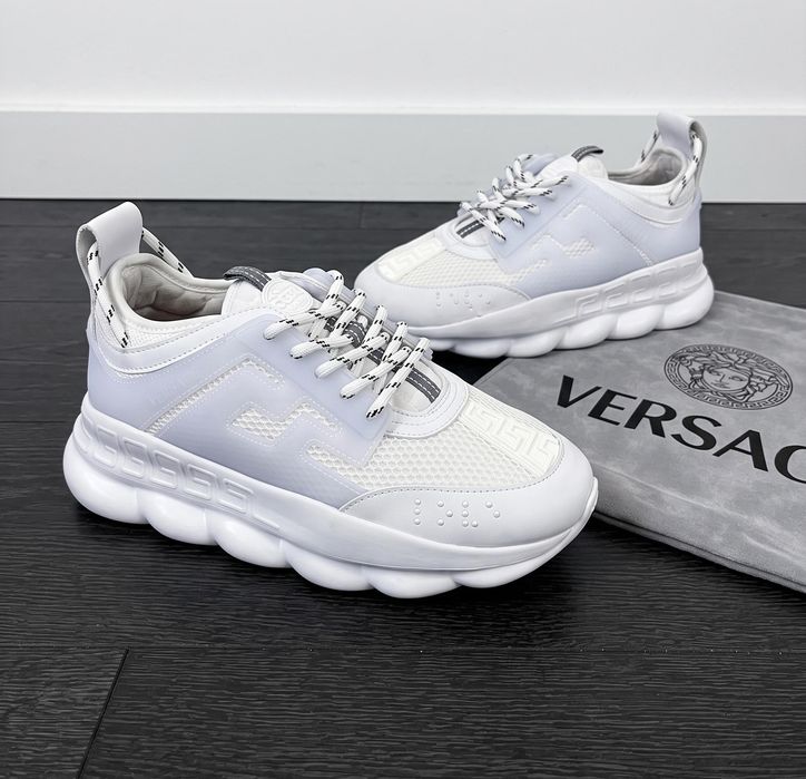Adidasi Versace Chain Alb - Unisex