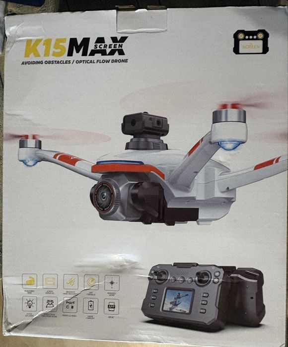 Dronă K15 Max Screen cu Cameră și Obstacle Avoidance – Ca Nouă (folosită de 2-3 ori în casă)