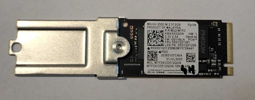 SSD M2 Nvme 512GB PCIe gen4, Garantie, format 2280, 2242