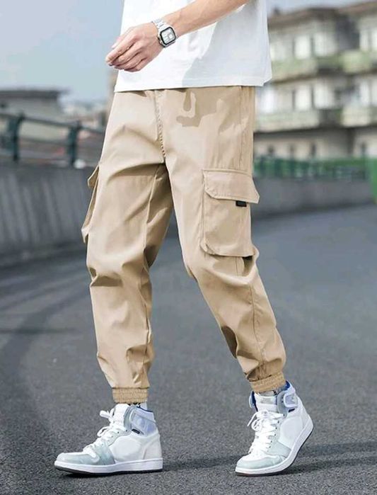 Pantalon cargo cu snur, barbati