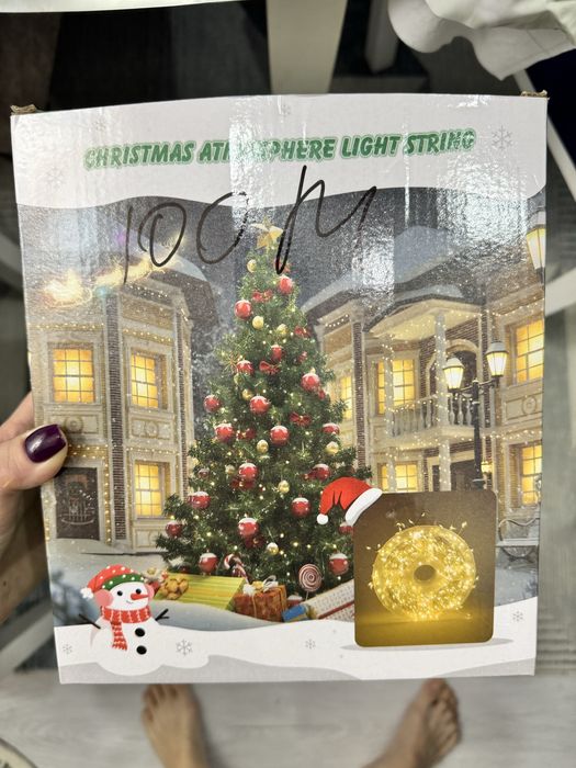 Трендовая гирлянда роса мишура хвойная лапа