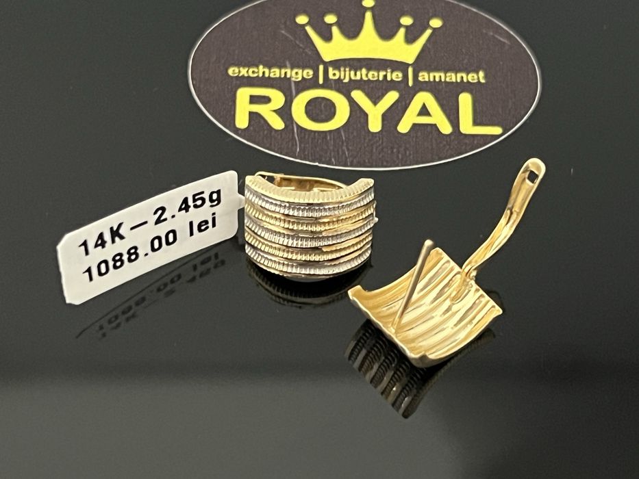Bijuteria Royal CB : Cercei dama aur 14k 585  2,45 gr
