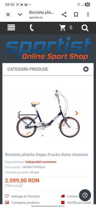 Bicicleta pliabila Pegas!