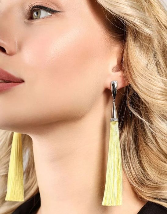 Серьги серебро сатин