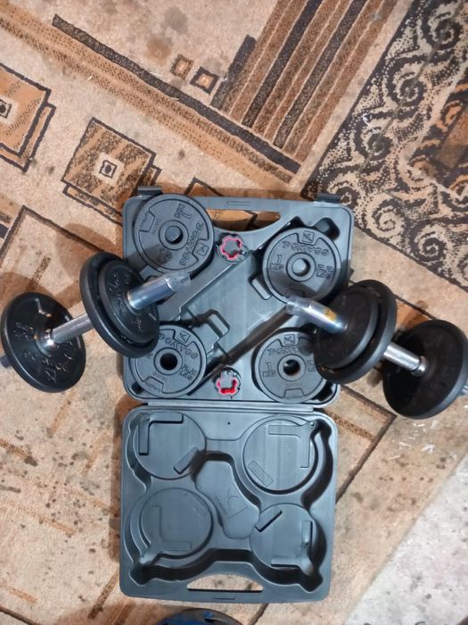 Set de bare, discuri și greutăți