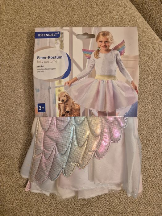 Costum zana fetita, set aripi + tutu, nou, 3-6 ani