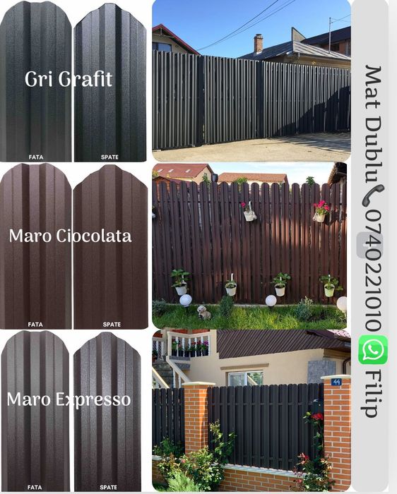 Sipca Metalica TISA 0,4m - 2m - Promotie! Maro, Gri, Verde, Antracit