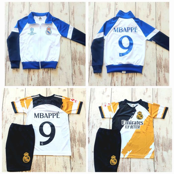 GOLD Екип Мбапе 2025 РЕАЛ МАДРИД НОВ ЕКИП Детско Mbappe с Чорапи