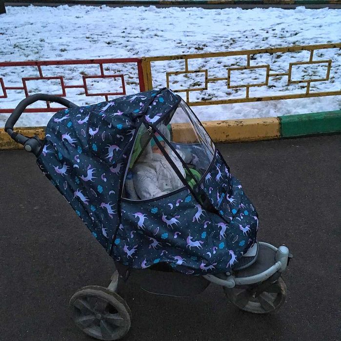 Универсальный дождевик для коляски и санок