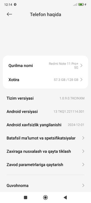 Redmi not 11 pro 5G