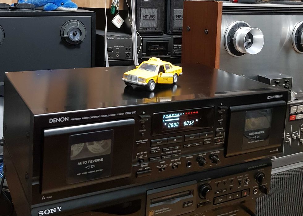 Casetofon Deck Stereo Vintage DENON DRW 580 BLACK (Made in Japan)