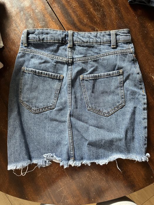 Синя дънкова пола