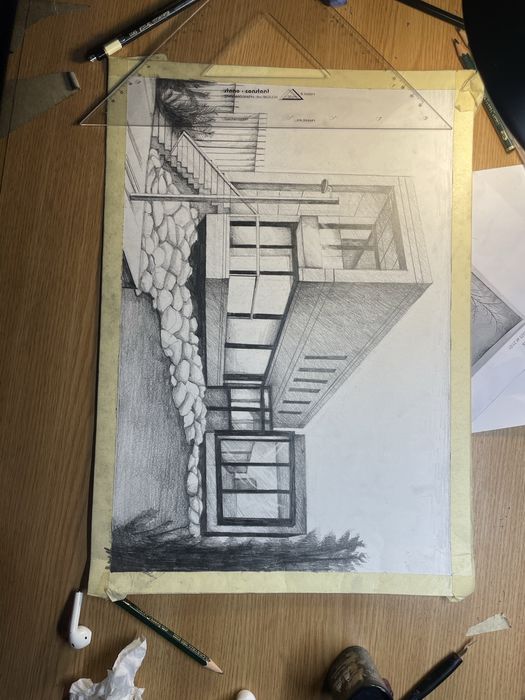 Desen arhitectural original – Casă modernă | Decor /tablou