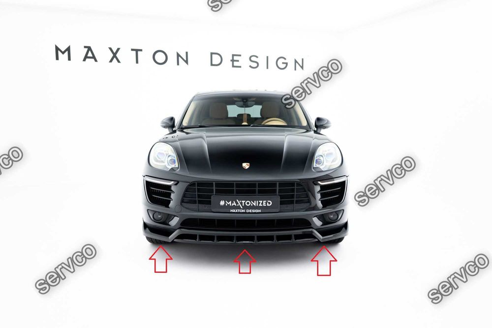 Prelungire splitter bara fata Porsche Macan Mk1 2014-2018 v9
