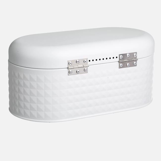 Кутия за хляб - бяла, метална