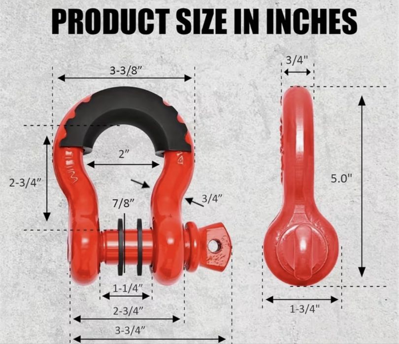 Комплект D-ring шегели за офроуд и теглене