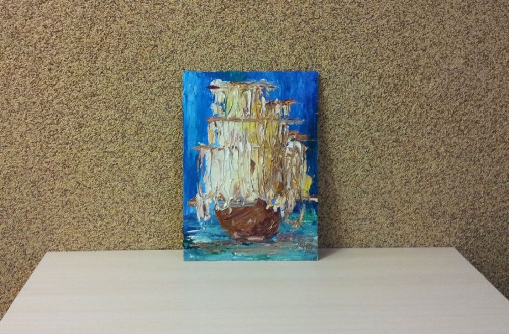 Картина Корабль, холст, масло