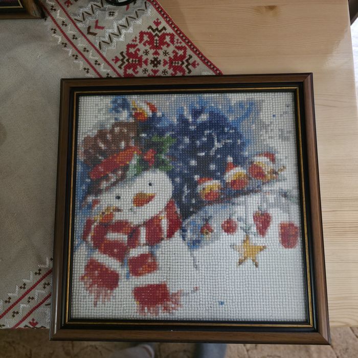 Диамантен гоблен с снежен човек 70