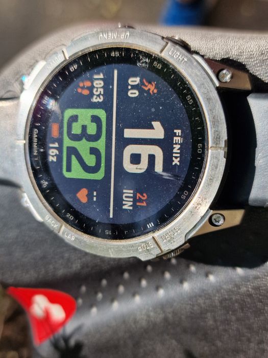 Garmin Fenix 7, 47mm, silver/graphite,  impecabil