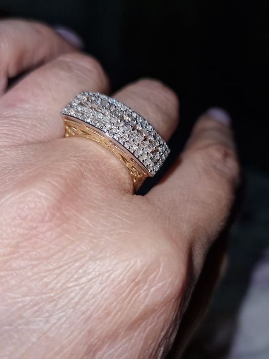 Золото бриллиант набор кольцо + серьги