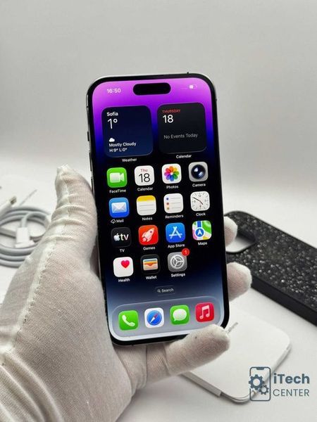iPhone 14 Pro, 128GB, Purple, 100% батерия, КАТО НОВ, 1г. ГАРАНЦИЯ!