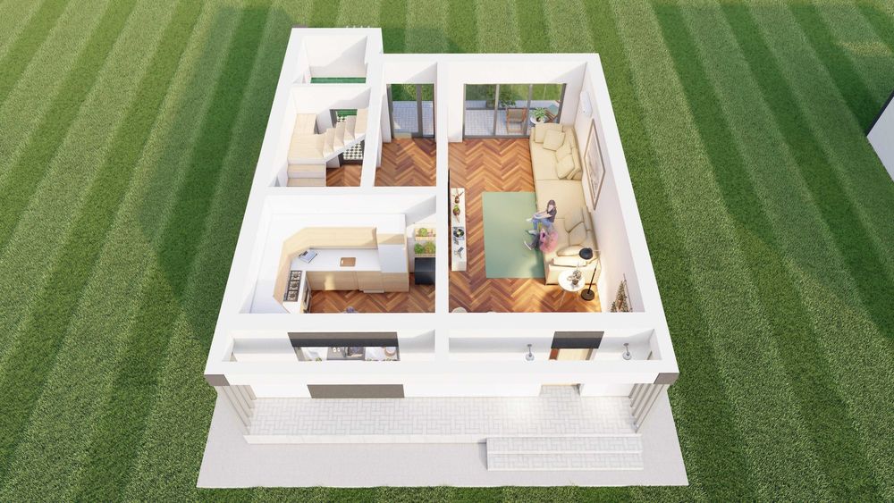 Vilă modernă Vișan – 5 min Iași | 120 mp | 3 băi | Cartier nou
