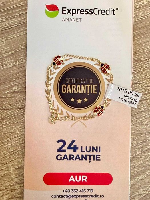 (AG42) Bratara aur 14k 2.28g * 2 ani garantie* (b14015)