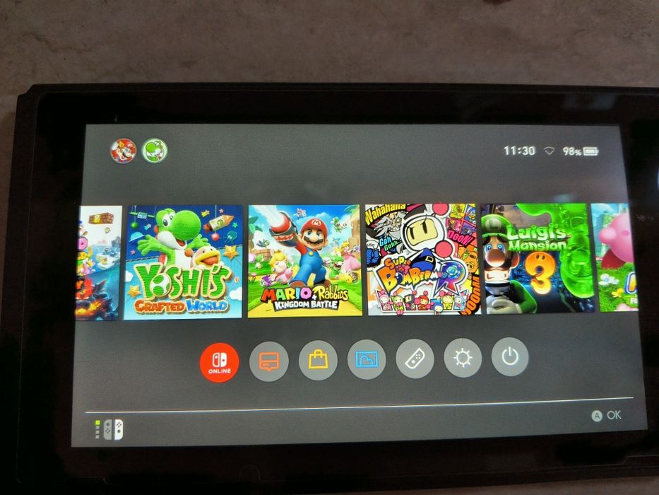 Consola jocuri copii Nintendo Switch modata Hekate cu multe jocuri instalate Super Mario Bros Zelda Pokemon Yoshi Kirby