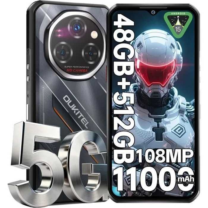 Oukitel WP62 5G 48GB RAM 512GB ROM с IP68 защита