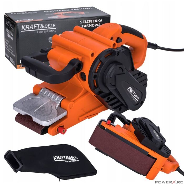 Slefuitor cu banda 2000W, 220V, 76 x 533 mm, sac pentru praf,Kraft