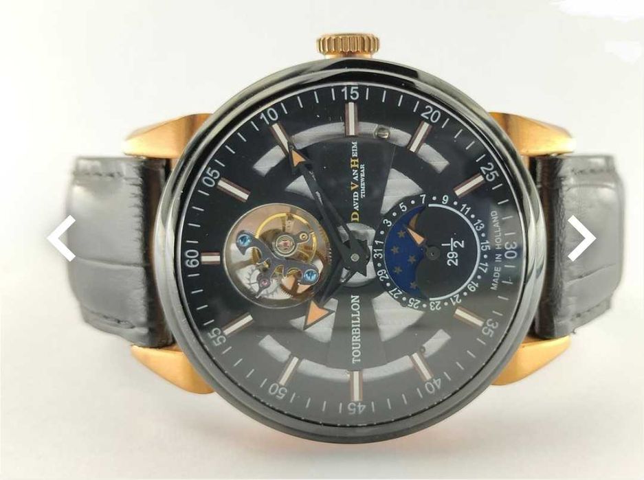 Холандски часовник със система Tourbillon. David Van Heim.