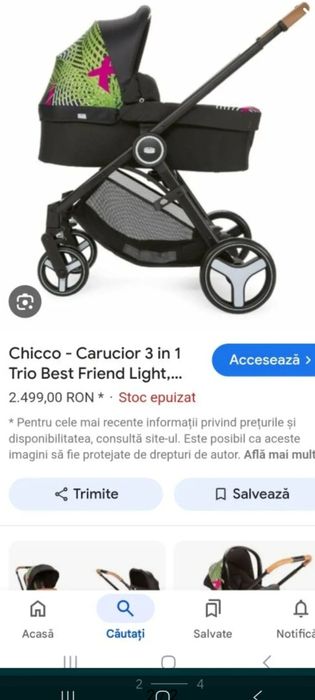 Cărucior  chicco 3 in 1 Trio Best  Friends Light
