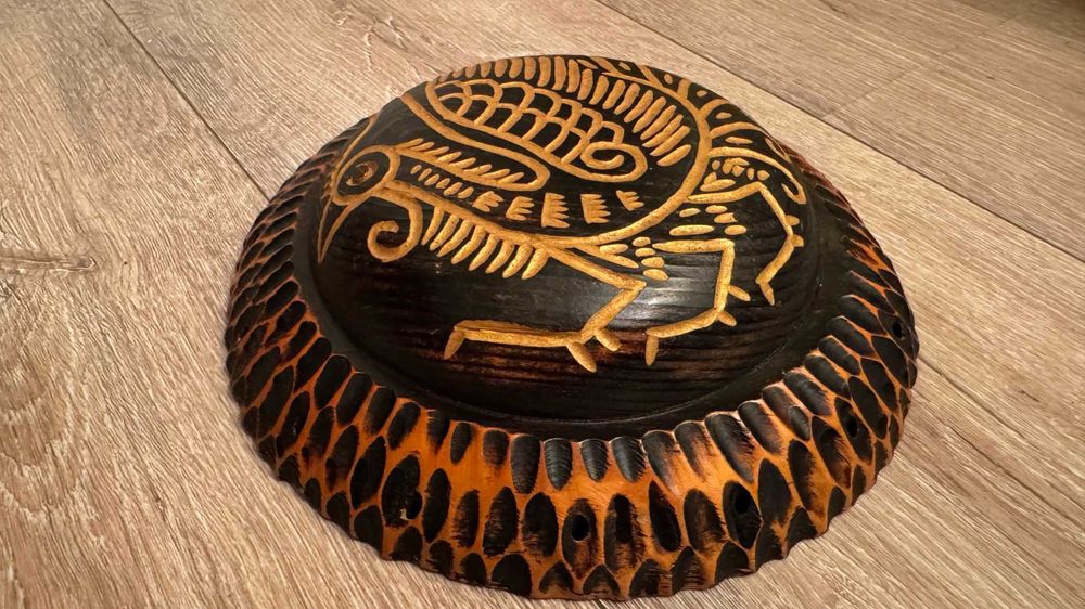 Масивно дървено авторско пано с петел, късметлийско–08.08.2008г